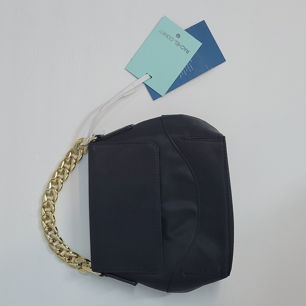 New RACHEL COMEY For Target Black Purse Gold Chain . Small size